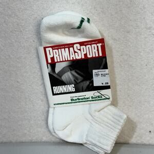 PRIMASPORT Pima Cotton Anklet Running Socks By Burlington Green Thread VTG
